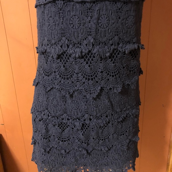 Urban Outfitters Staring at Stars Crochet Dress S Blue - Picture 4 of 5